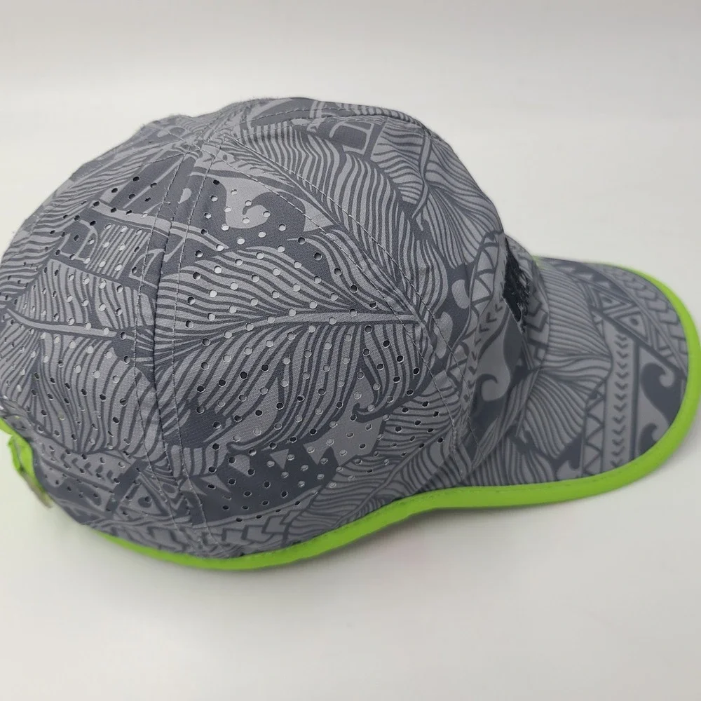 Boco Gear Hat Adjustable Gray Green Ironman World Championship Kona 2017 Running
